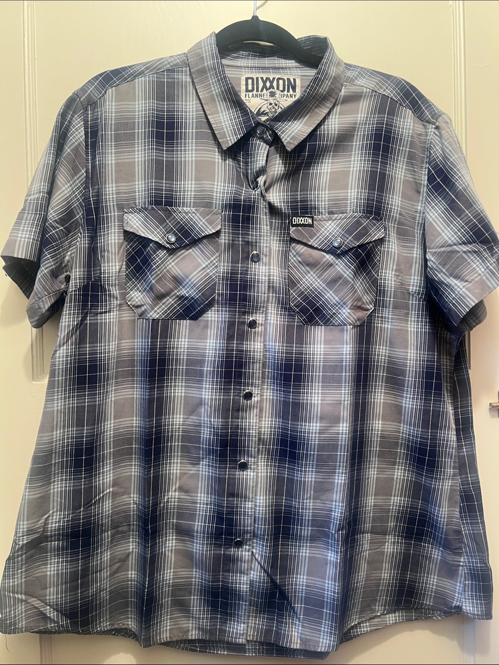 DIXXON Women’s Laredo Short-Sleeve Plaid Button-Down Shirt 2x/XXL EUC